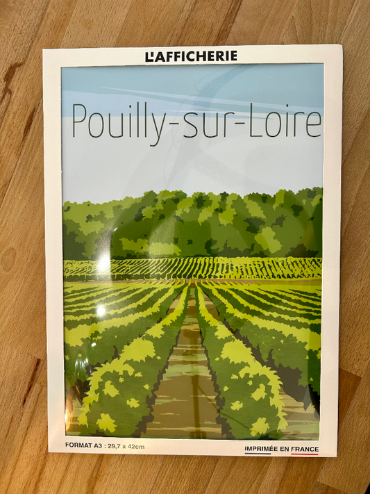 AFFICHE A3 VIGNES POUILLY AFFICHE L AFFICHERIE