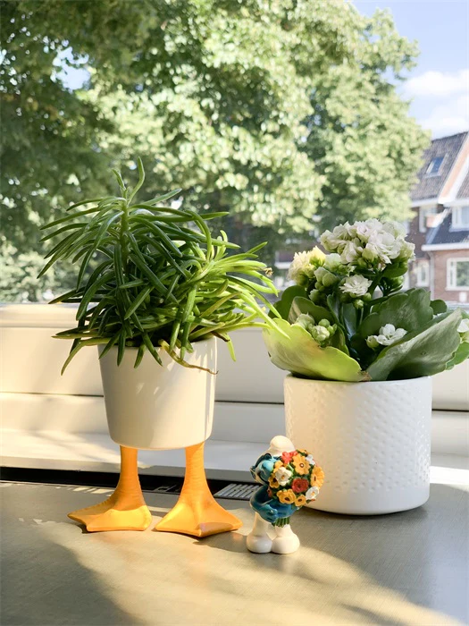 CACHE POT CANARD VASE / CACHE POT BITTEN