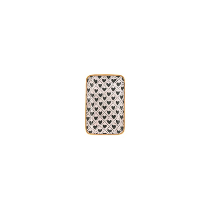 Petit plateau rectangulaire Les Cœurs en aluminium émaillé – BONCOEURS BONCOEURS