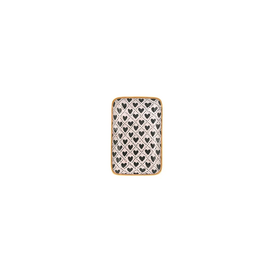 Petit plateau rectangulaire Les Cœurs en aluminium émaillé – BONCOEURS BONCOEURS