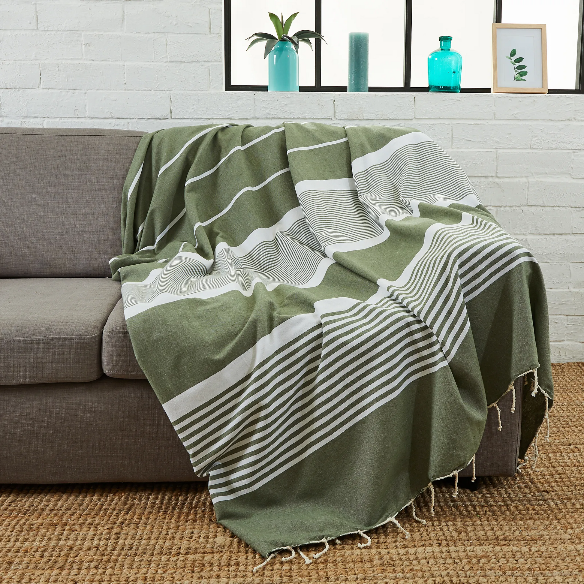 FOUTA ARTHUR XXL 200X300 BYFOUTA Olive