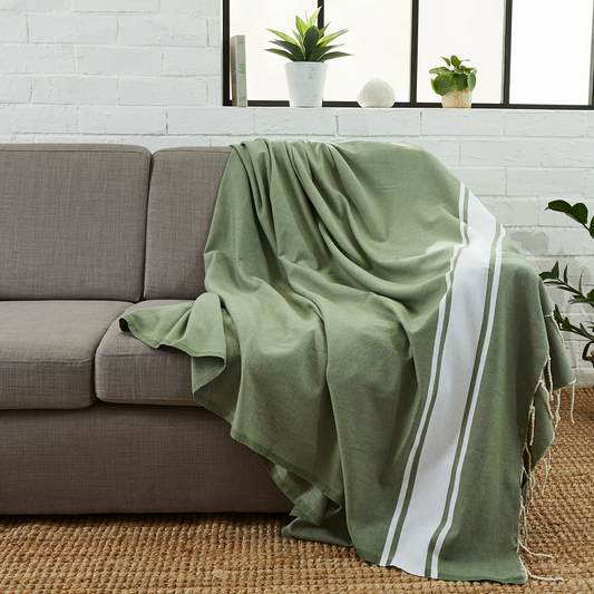 FOUTA CLASSIQUE XXL 200X300 BYFOUTAS Olive
