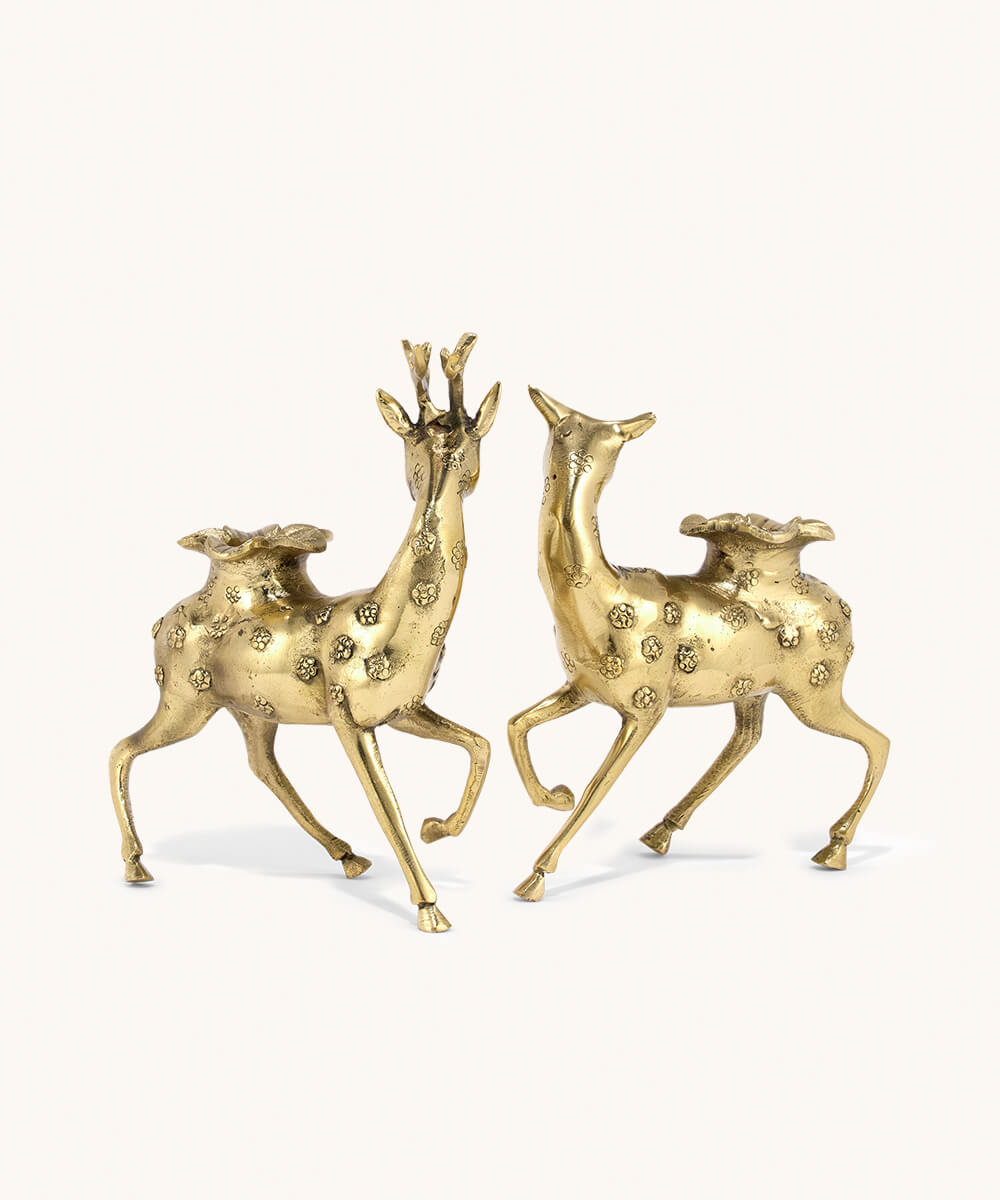 DUO DEER CANDLE HOLDER BOUGEOIR / PHOTOPHORE DOING GOODS