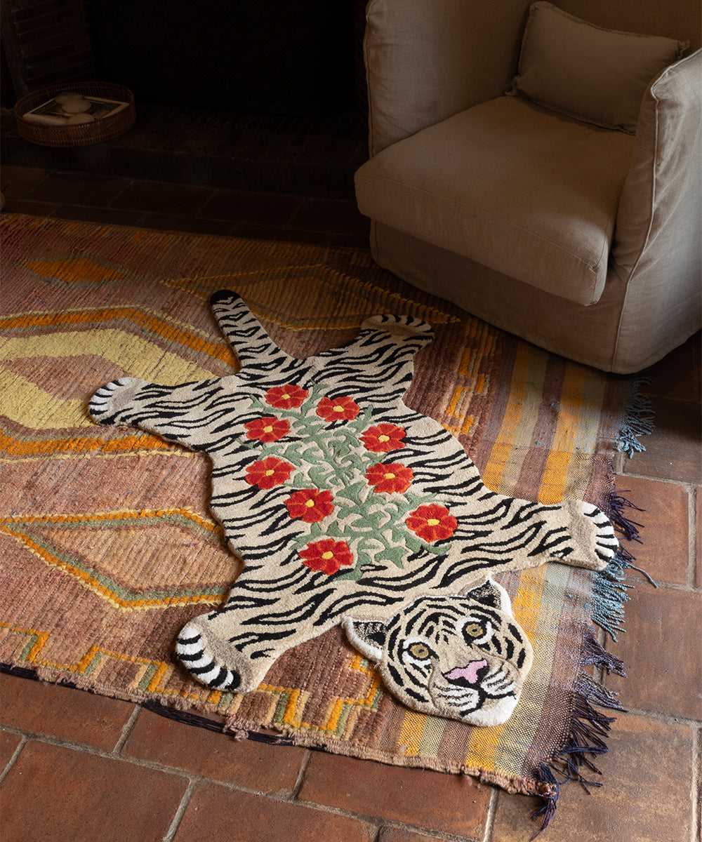 TAPIS TIGRE FLORAL GRAND DOING GOODS