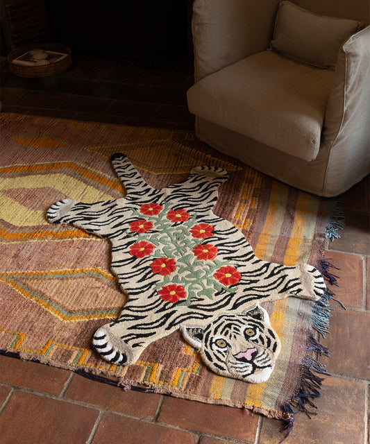 TAPIS TIGRE FLORAL GRAND DOING GOODS