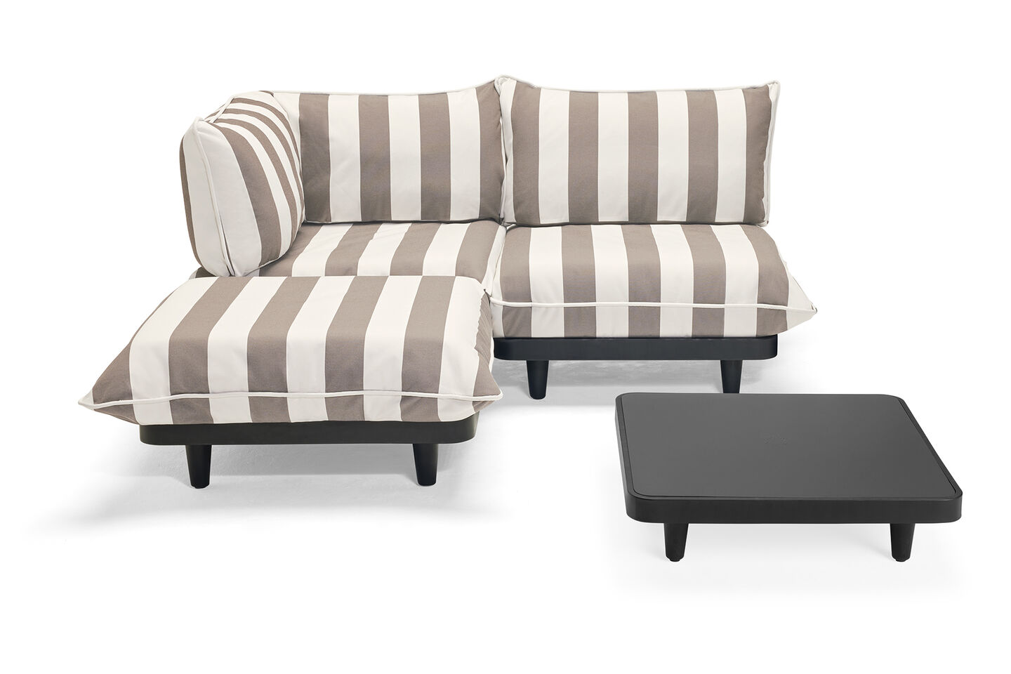 Paletti Set Medium + table + housse offerte MOBILIER EXTERIEUR FATBOY Stripe Cacao (LEFT)