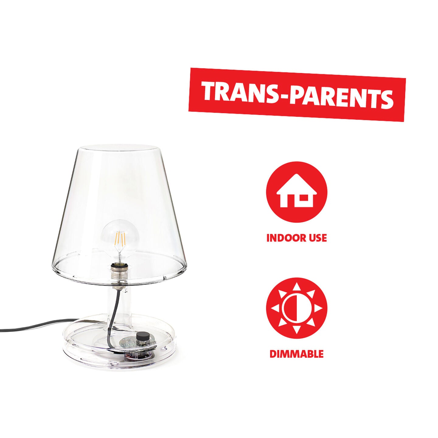 Trans-parents transparent lampe LUMINAIRE FATBOY