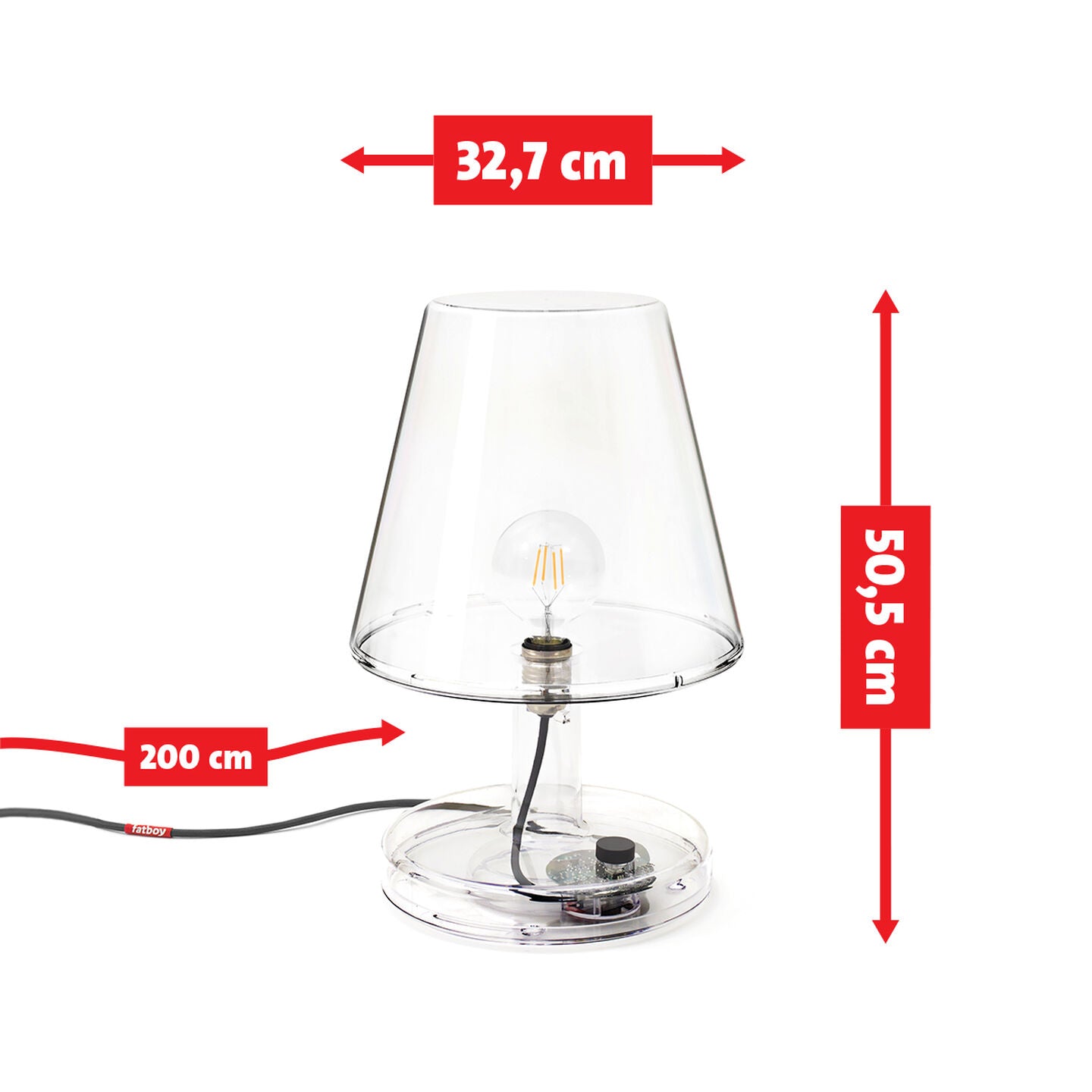 Trans-parents transparent lampe LUMINAIRE FATBOY