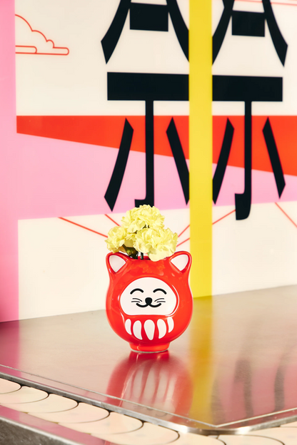 Vase Chat Daruma en céramique – FLUID MARKET FLUID