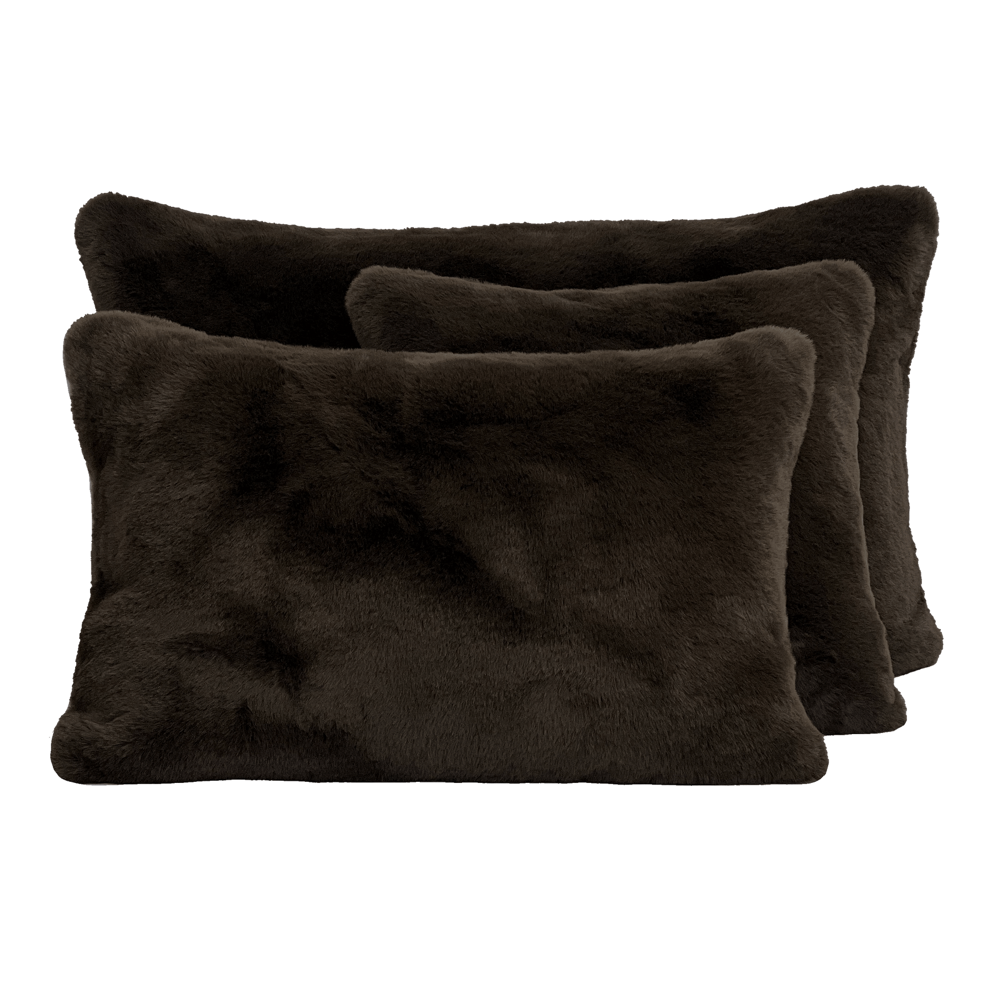 COUSSIN FAUSSE FOURRURE 45X45 HAOMY BRUN