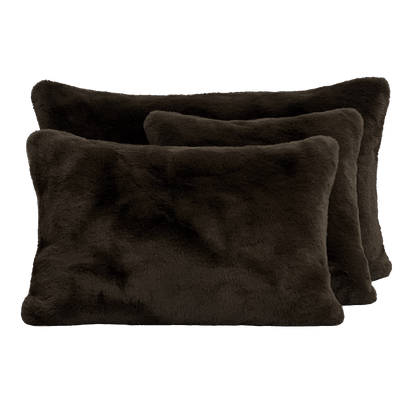 COUSSIN FAUSSE FOURRURE 45X45 HAOMY BRUN