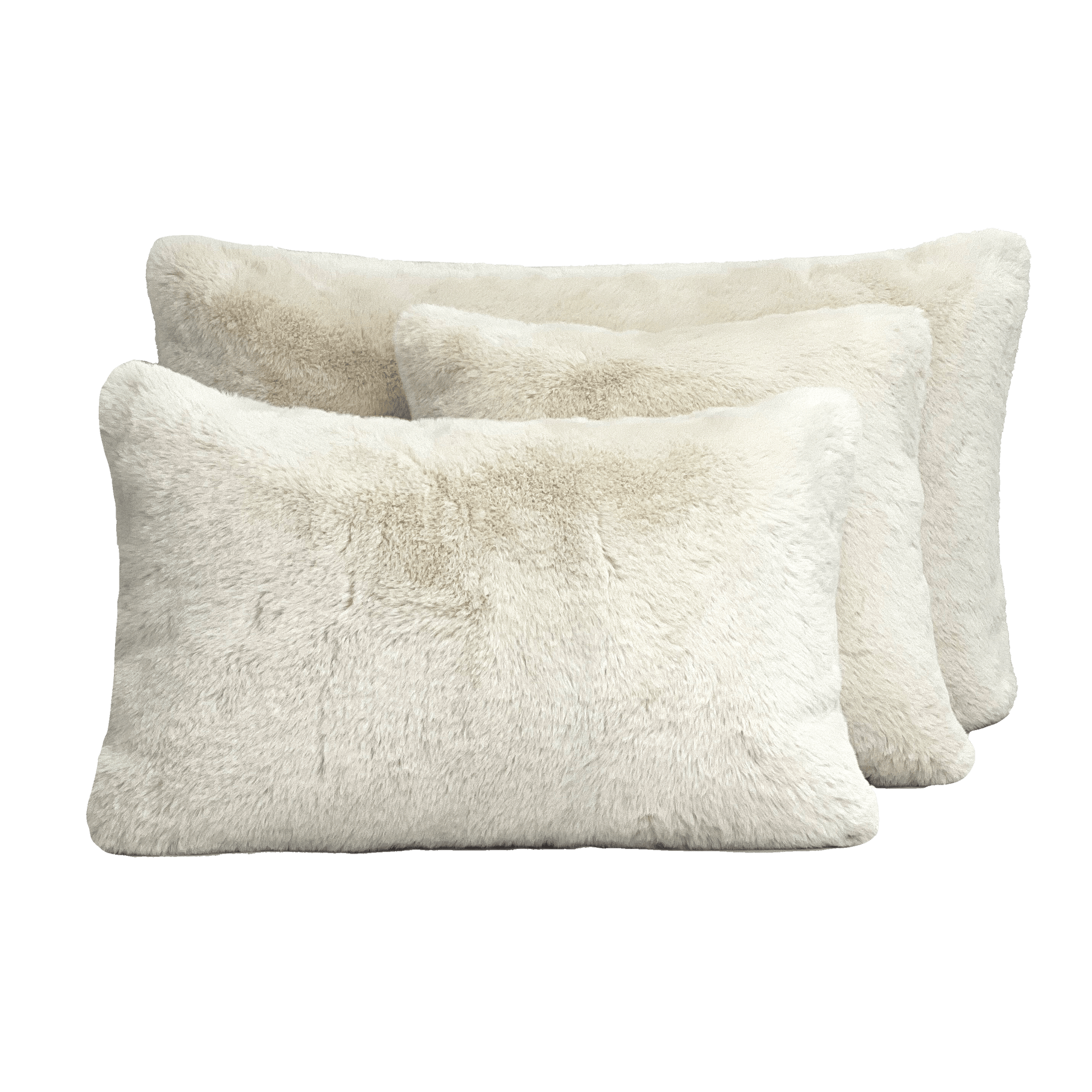 COUSSIN FAUSSE FOURRURE 45X45 HAOMY IVOIRE