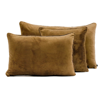 Coussin rectangulaire en velours côtelé 40 x 60 cm HAOMY GOLD