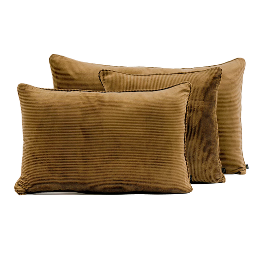 Coussin rectangulaire en velours côtelé 40 x 60 cm HAOMY GOLD
