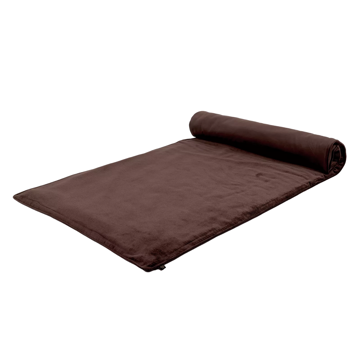 Édredon en velours côtelé 85 x 200 cm – Bout de lit HAOMY GANACHE