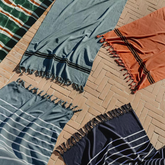 FOUTA EPONGE 90X180 MARINIERE SERVIETTE / FOUTAS HAOMY