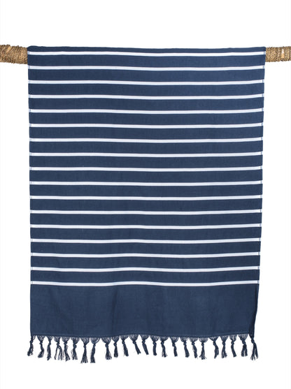 FOUTA EPONGE 90X180 MARINIERE SERVIETTE / FOUTAS HAOMY Marine
