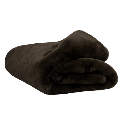 PLAID FAUSSE FOURRURE 150X200 HAOMY BRUN