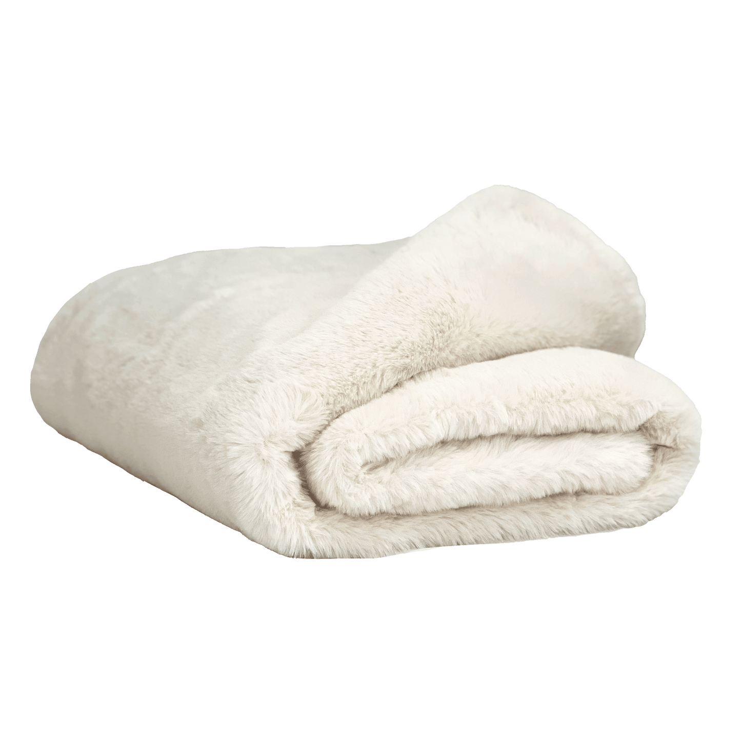 PLAID FAUSSE FOURRURE 150X200 HAOMY IVOIRE