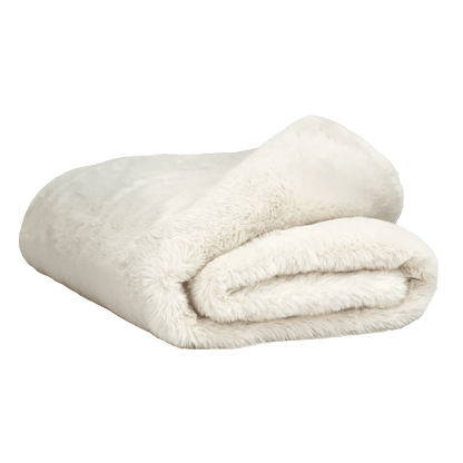 PLAID FAUSSE FOURRURE 150X200 HAOMY IVOIRE