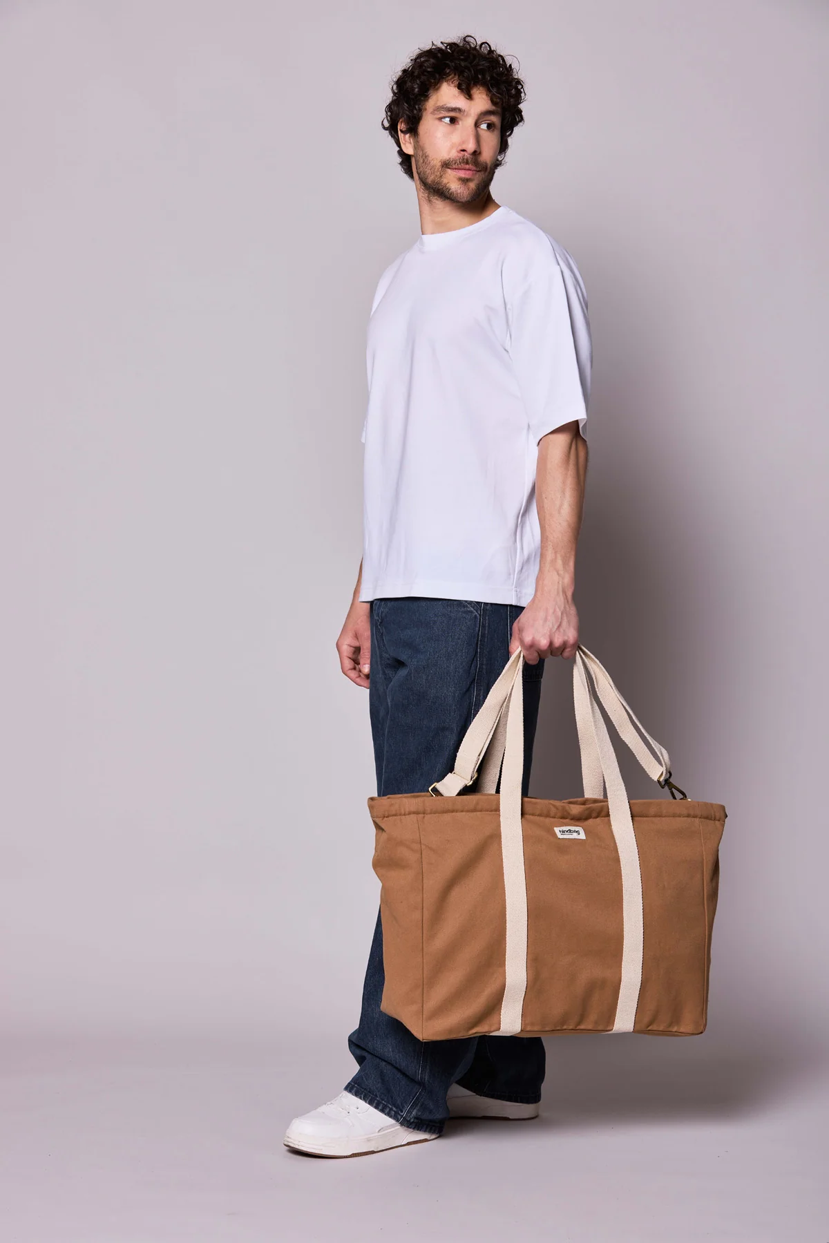 Grand sac cabas Jean en coton bio – HINDBAG HINDBAG