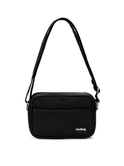 Sac bandoulière Nino noir en coton bio HINDBAG – Unisexe HINDBAG