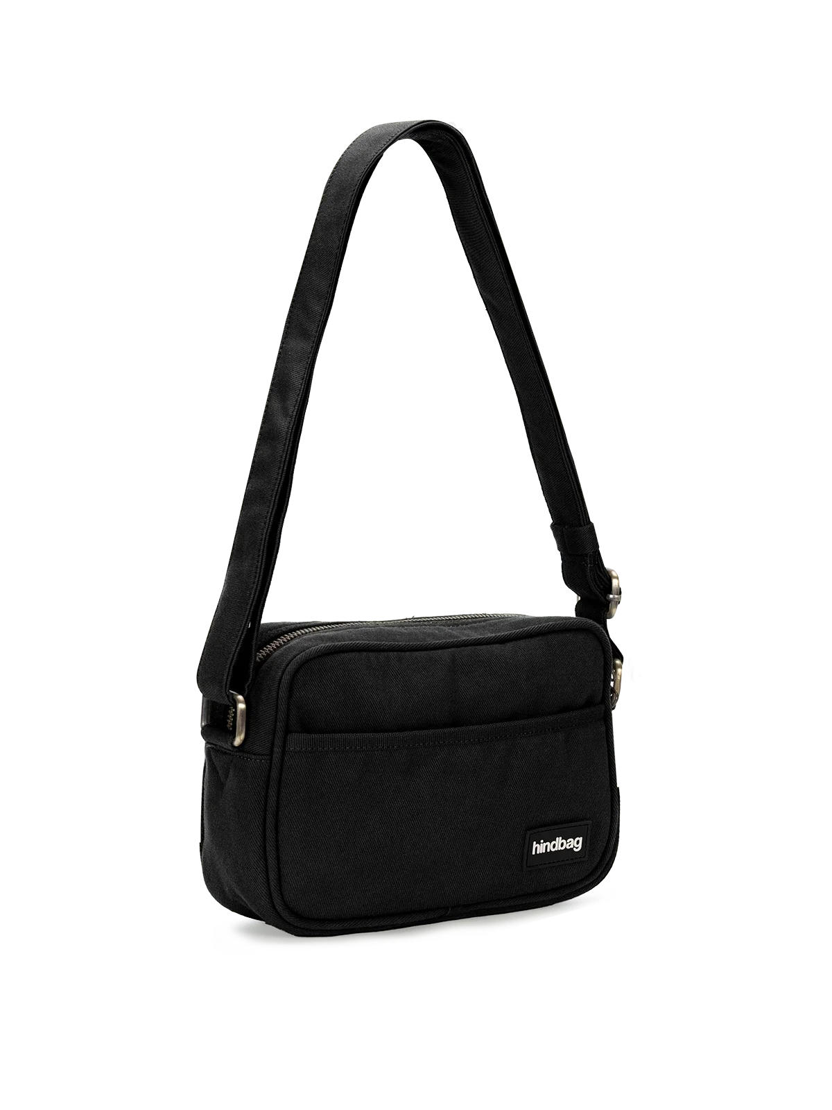Sac bandoulière Nino noir en coton bio HINDBAG – Unisexe HINDBAG NOIR
