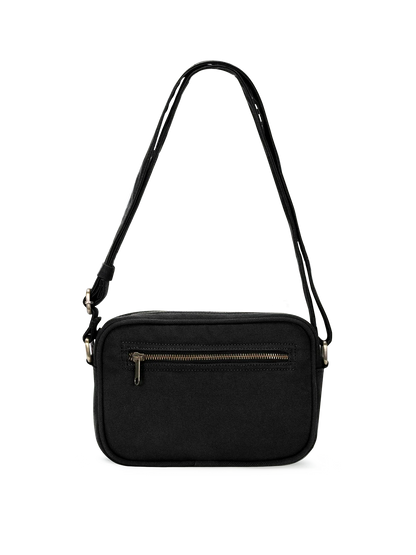 Sac bandoulière Nino noir en coton bio HINDBAG – Unisexe HINDBAG