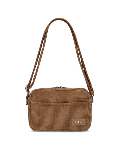 Sac bandoulière Nino en velours côtelé Macchiato HINDBAG – Unisexe HINDBAG