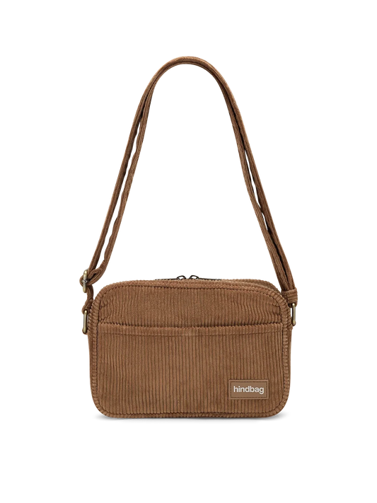 Sac bandoulière Nino en velours côtelé Macchiato HINDBAG – Unisexe HINDBAG