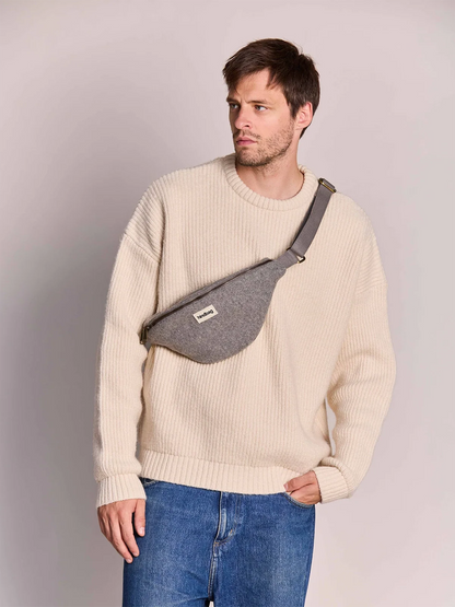 Sac banane Olivia en tissu effet laine recyclée – HINDBAG HINDBAG