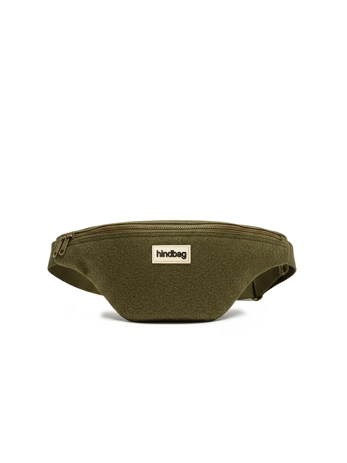 Sac banane Olivia en tissu effet laine recyclée – HINDBAG HINDBAG KHAKI