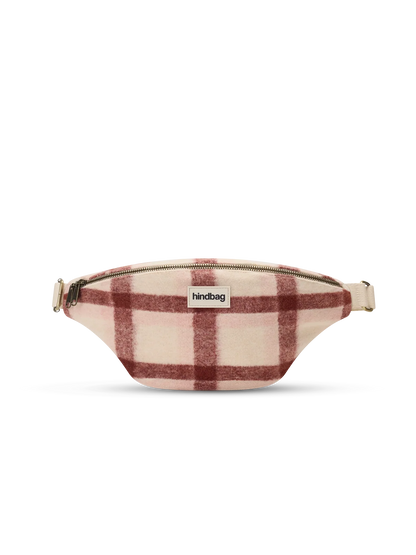 Sac banane Olivia Tartan en tissu effet laine recyclée – HINDBAG HINDBAG ROSE
