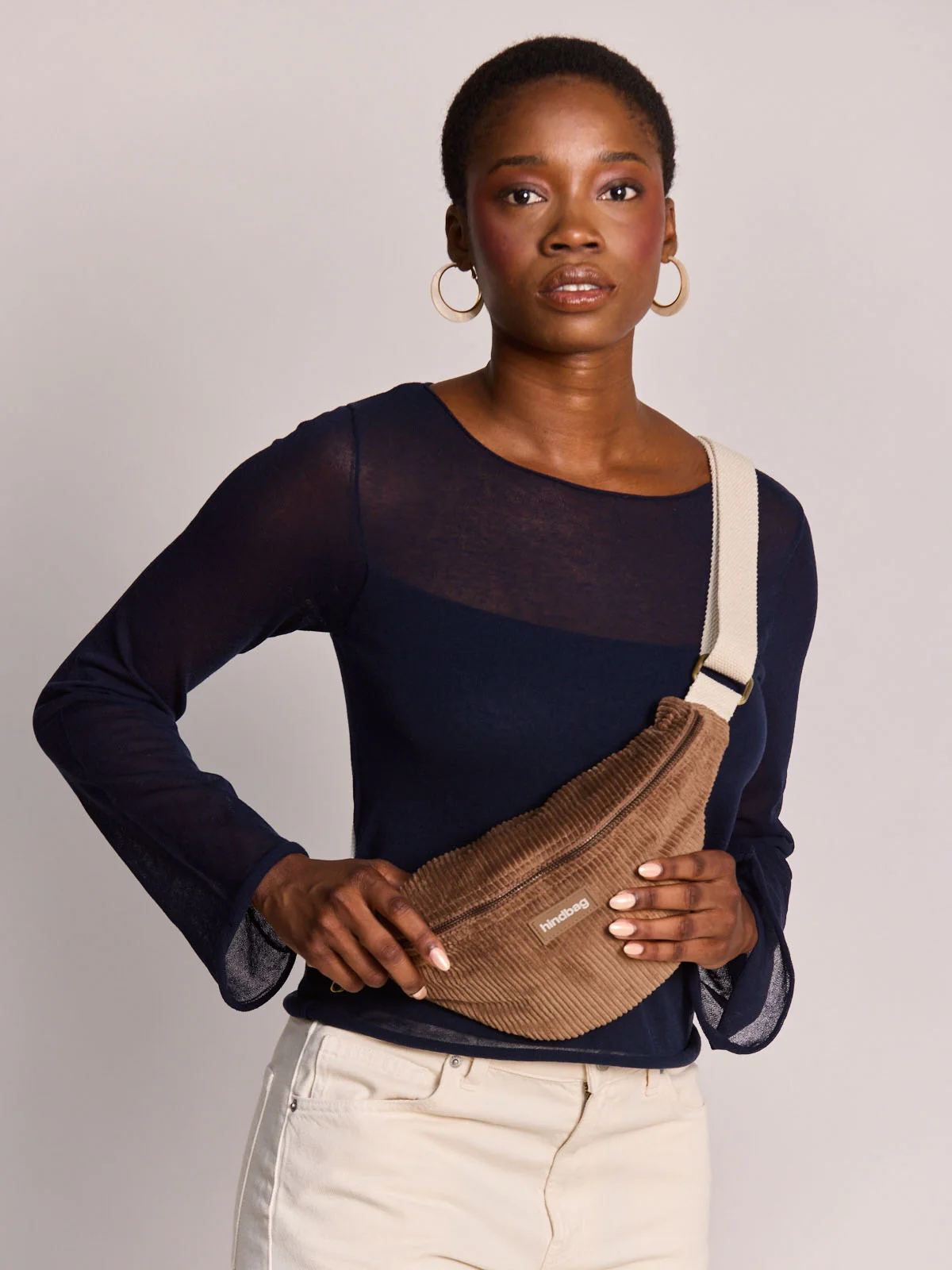 Sac banane Olivia HINDBAG en velours côtelé HINDBAG