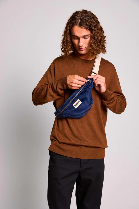 BANANE OLIVIA VELOURS HINDBAG Marine