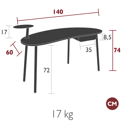 BUREAU CHENE NUAGE FERMOB