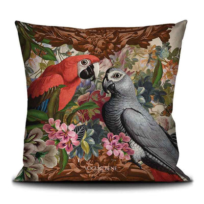 Coussin velours 50x50 cm – LES PERROQUETS COUSSIN VOGLIO BENE