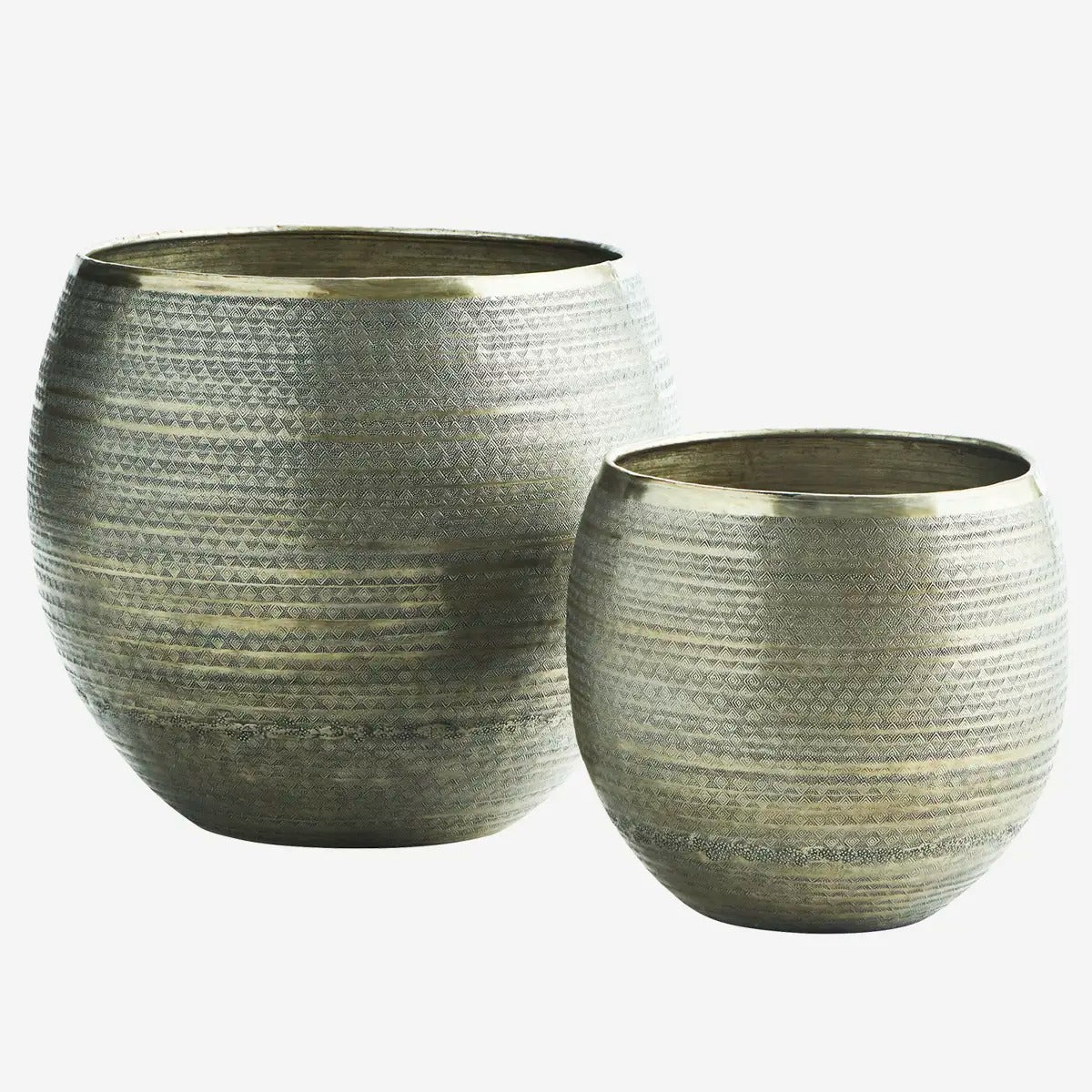 GRAND CACHE POT LAITON MARTELE VASE / CACHE POT MADAM STOLTZ
