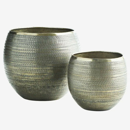 GRAND CACHE POT LAITON MARTELE VASE / CACHE POT MADAM STOLTZ