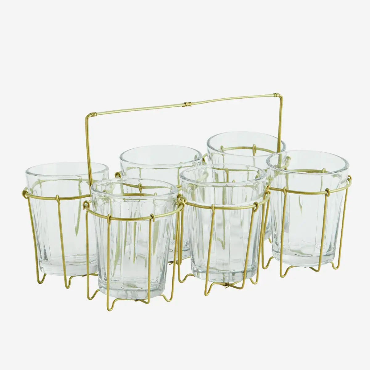 LOT 6 VERRES ET PANIER VAISSELLE MADAM STOLTZ