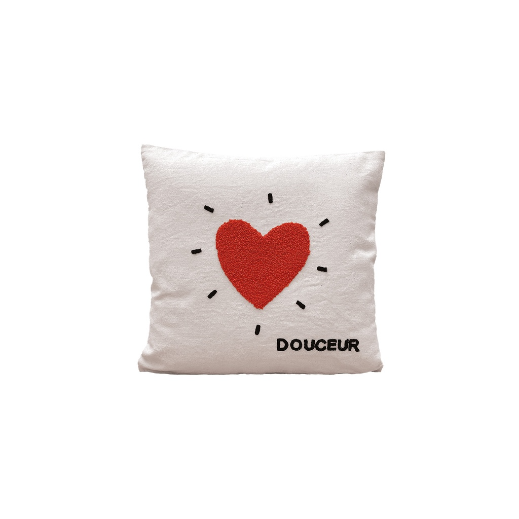 COUSSIN COEUR ORANGE 40X40 OPJET
