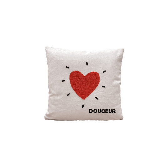 COUSSIN COEUR ORANGE 40X40 OPJET