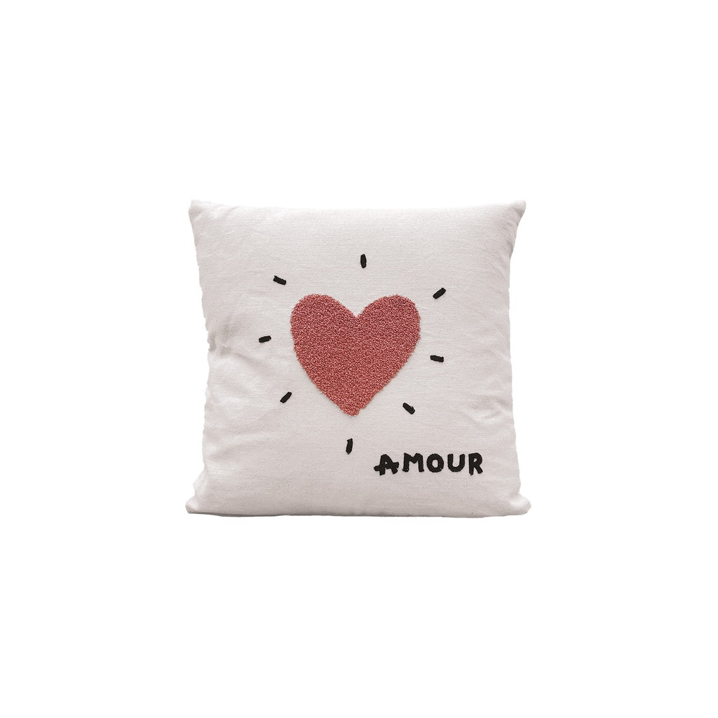 COUSSIN 40X40 COEUR COUSSIN OPJET Rose