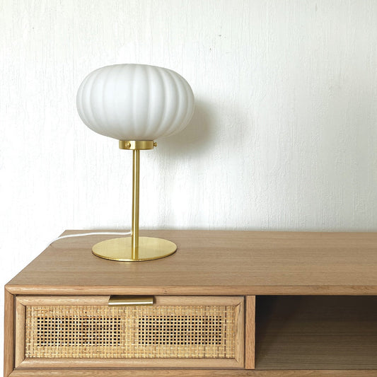 LAMPE FLOT DORE SATINE 37CM LAMPE A POSER OPJET