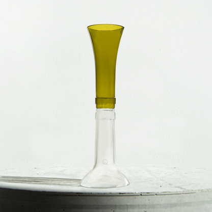 CHANDELIER MEDIUM Q DE BOUTEILLES FEUILLE MORTE BLANC