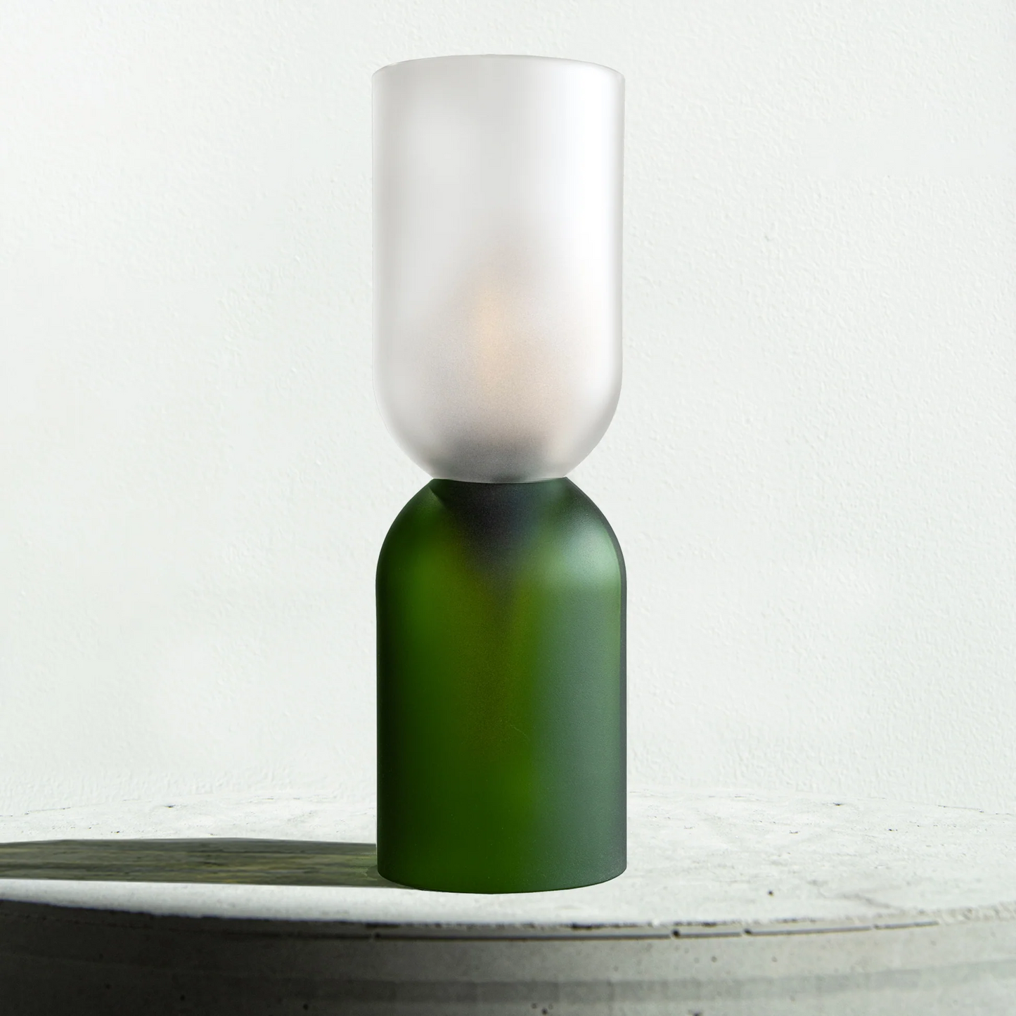 LAMPE A POSER MEDIUM Q DE BOUTEILLES BLANC VERT
