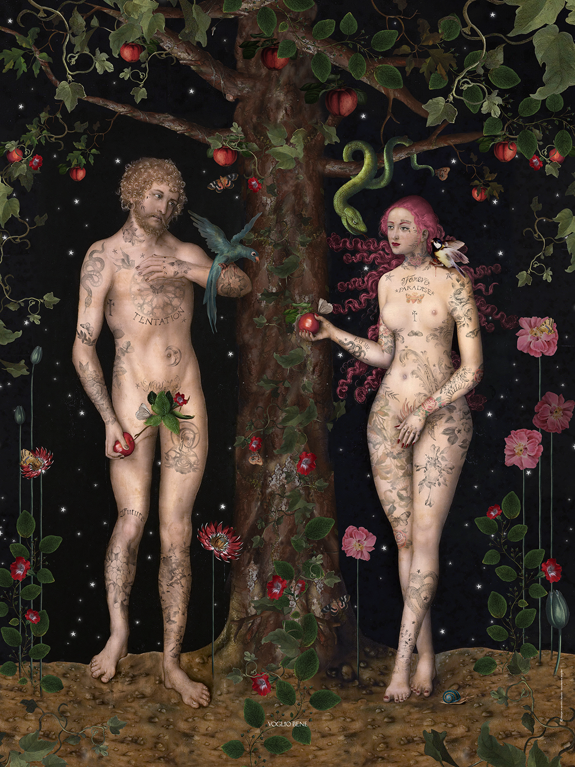 Adam et Eve affiche A3 VOGLIO BENE
