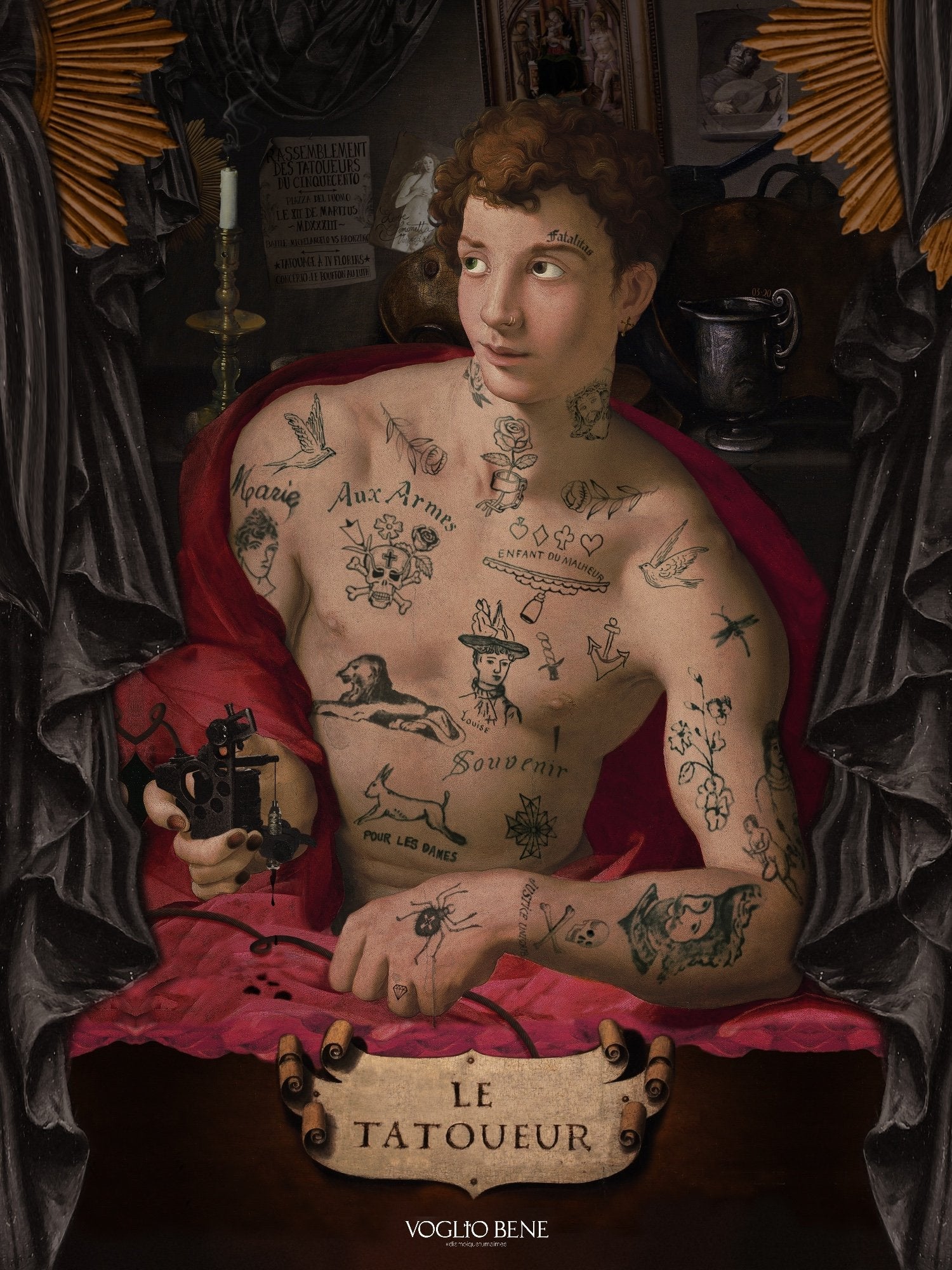 Le Tatoueur affiche A3 VOGLIO BENE