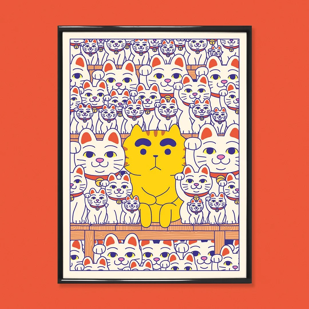 AFFICHE MANEKI NEKO 30X40 YEAAAH STUDIO