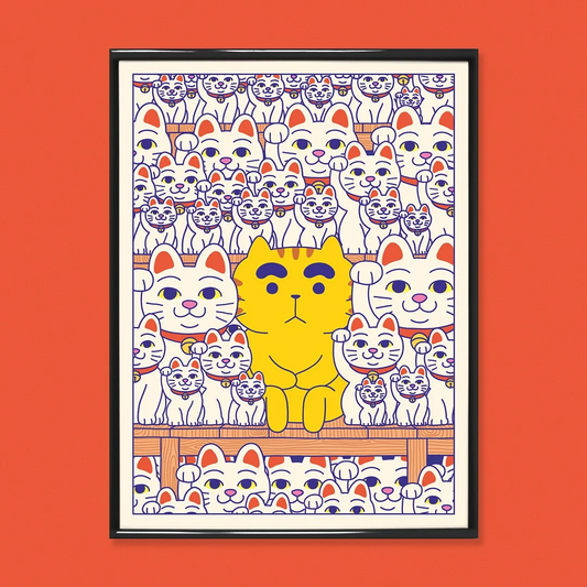 AFFICHE MANEKI NEKO 30X40 YEAAAH STUDIO